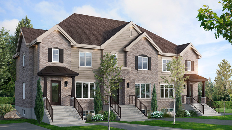 Maisons jumelées à St-Joseph-du-Lac disponible en location. Construction récente.